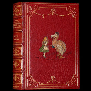1932-1933 Exquisite Riviere Binding - Alice's Adventures in Wonderland (WITH) Through the Looking-Glass and What Alice Found There. (2 volumes bound in one).