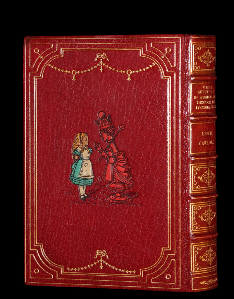 1932 Exquisite Riviere Binding - Alice's Adventures in Wonderland (With) Through the Looking-Glass and What Alice Found There.