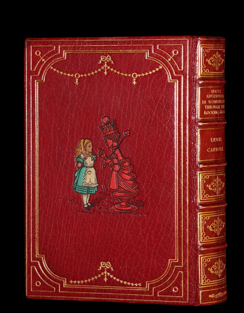 1932 Exquisite Riviere Binding - Alice's Adventures in Wonderland (With) Through the Looking-Glass and What Alice Found There.