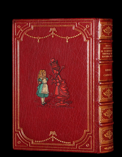 1932-1933 Exquisite Riviere Binding - Alice's Adventures in Wonderland (WITH) Through the Looking-Glass and What Alice Found There. (2 volumes bound in one).
