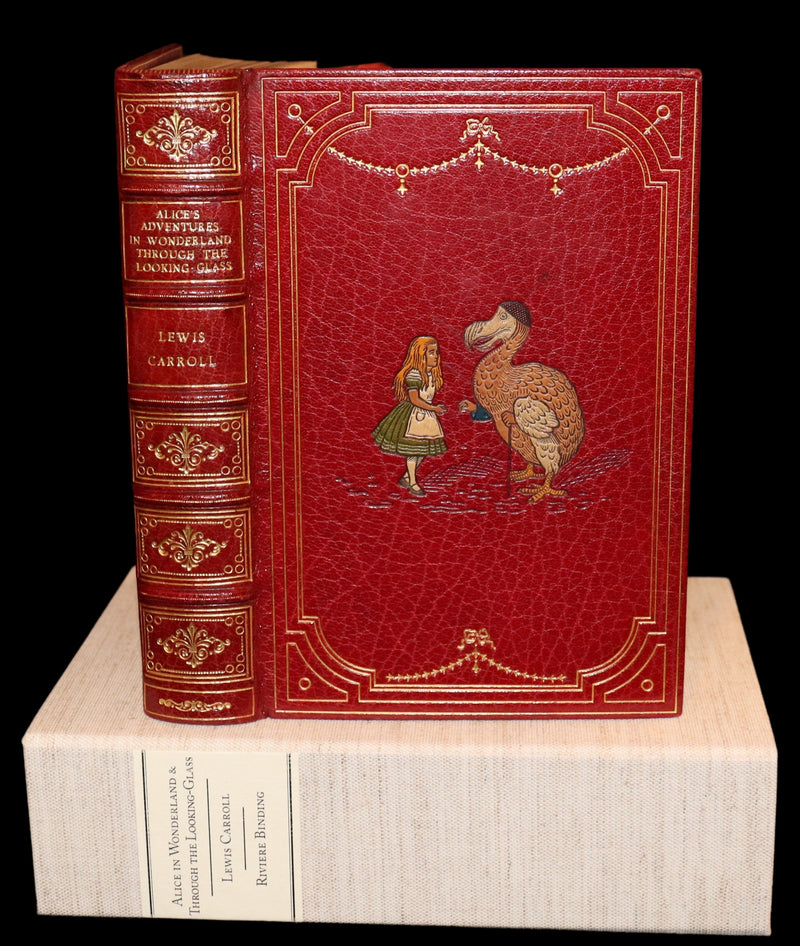 1932 Exquisite Riviere Binding - Alice's Adventures in Wonderland (With) Through the Looking-Glass and What Alice Found There.