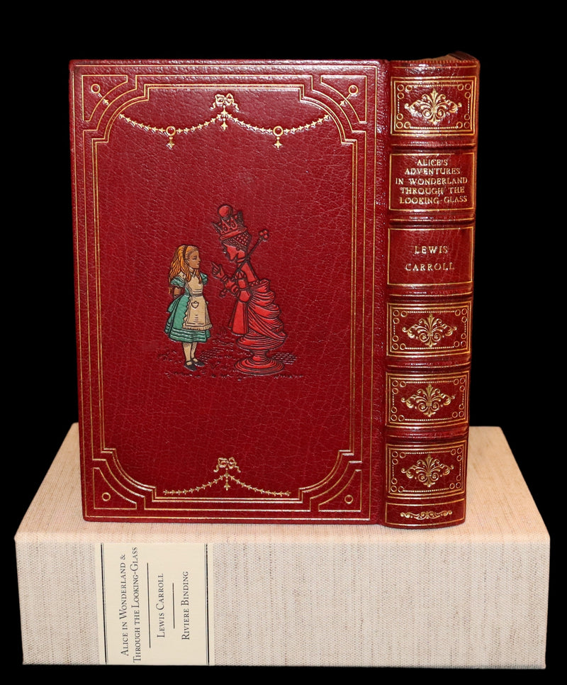 1932 Exquisite Riviere Binding - Alice's Adventures in Wonderland (With) Through the Looking-Glass and What Alice Found There.