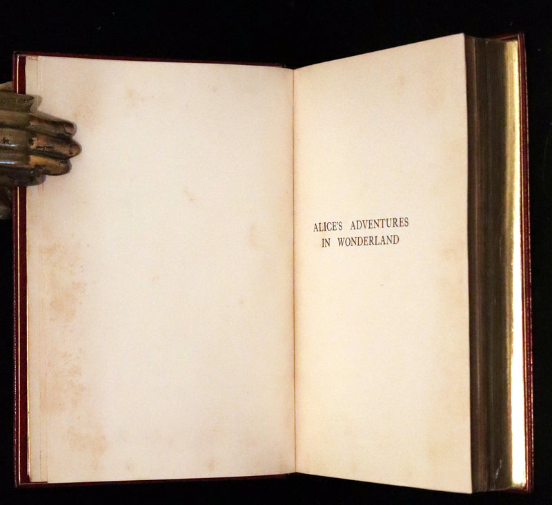 1932 Exquisite Riviere Binding - Alice's Adventures in Wonderland (With) Through the Looking-Glass and What Alice Found There.