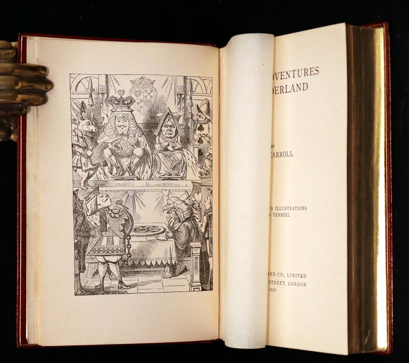 1932 Exquisite Riviere Binding - Alice's Adventures in Wonderland (With) Through the Looking-Glass and What Alice Found There.