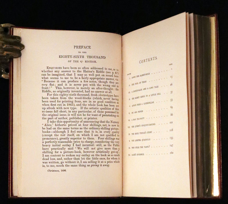1932 Exquisite Riviere Binding - Alice's Adventures in Wonderland (With) Through the Looking-Glass and What Alice Found There.