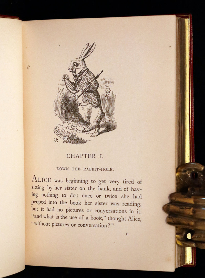 1932 Exquisite Riviere Binding - Alice's Adventures in Wonderland (With) Through the Looking-Glass and What Alice Found There.