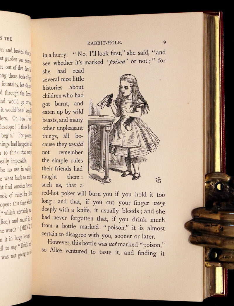 1932 Exquisite Riviere Binding - Alice's Adventures in Wonderland (With) Through the Looking-Glass and What Alice Found There.
