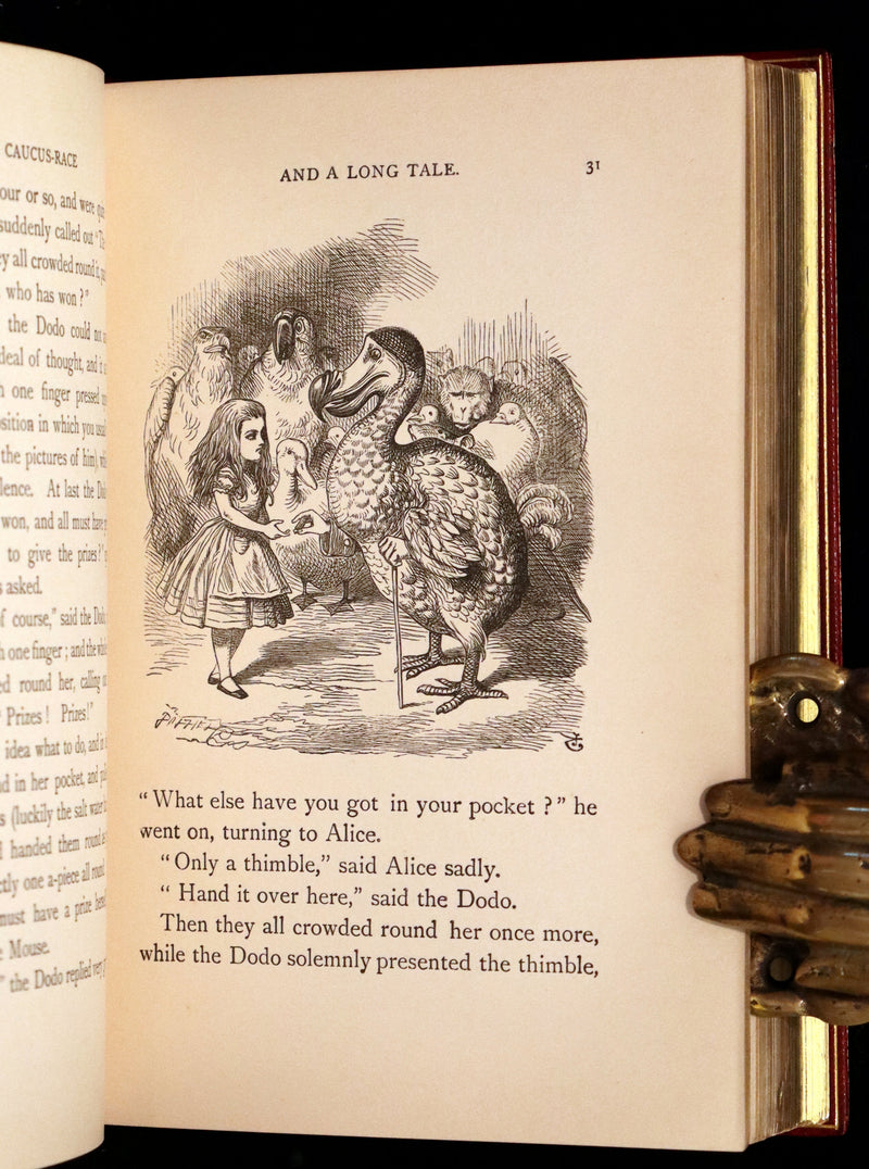 1932 Exquisite Riviere Binding - Alice's Adventures in Wonderland (With) Through the Looking-Glass and What Alice Found There.