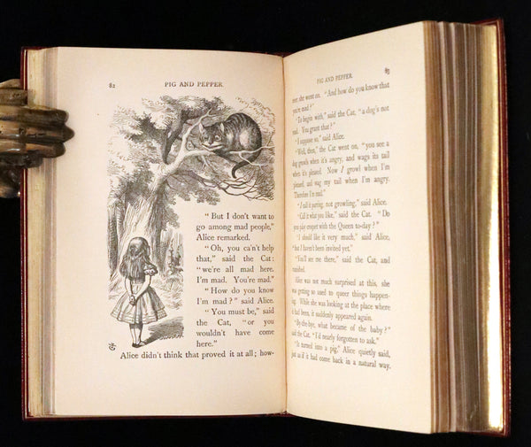 1932 Exquisite Riviere Binding - Alice's Adventures in Wonderland (With) Through the Looking-Glass and What Alice Found There.