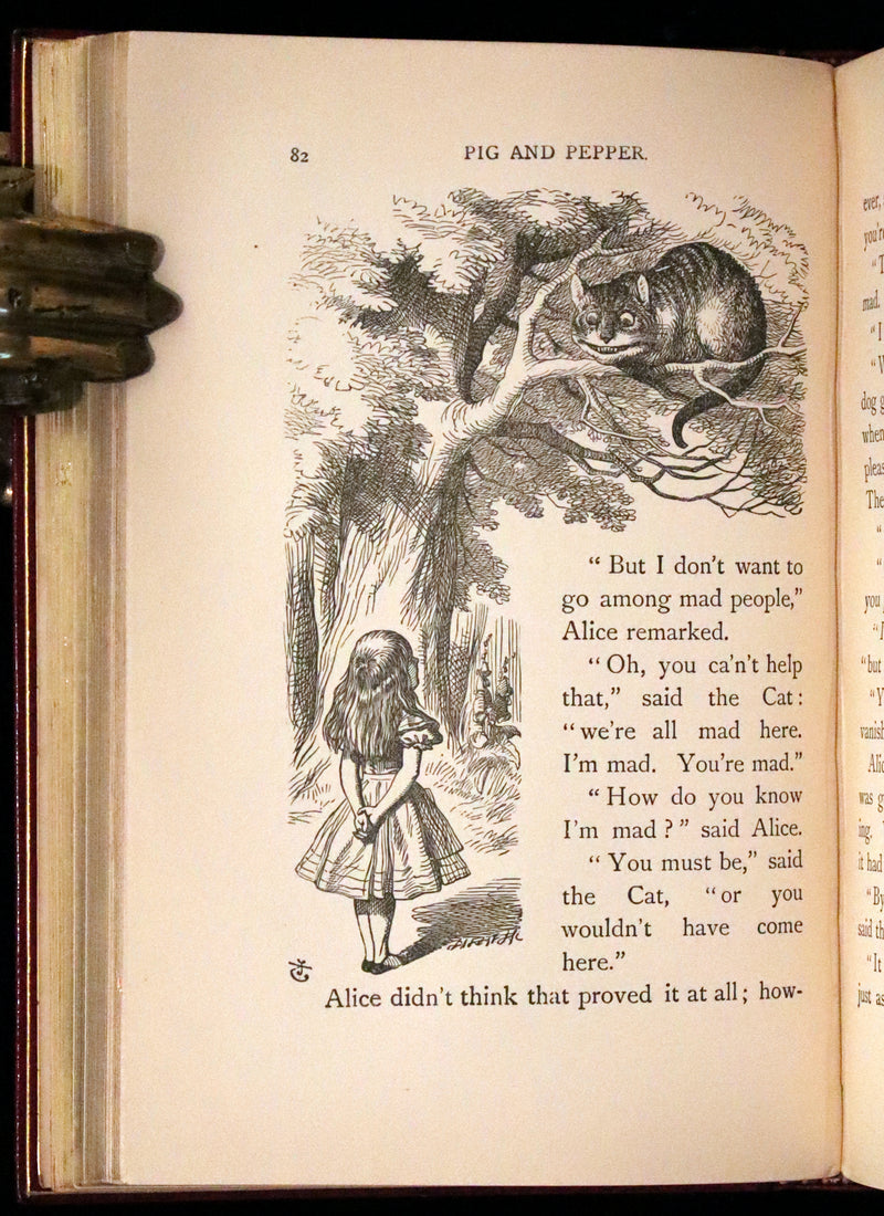 1932 Exquisite Riviere Binding - Alice's Adventures in Wonderland (With) Through the Looking-Glass and What Alice Found There.