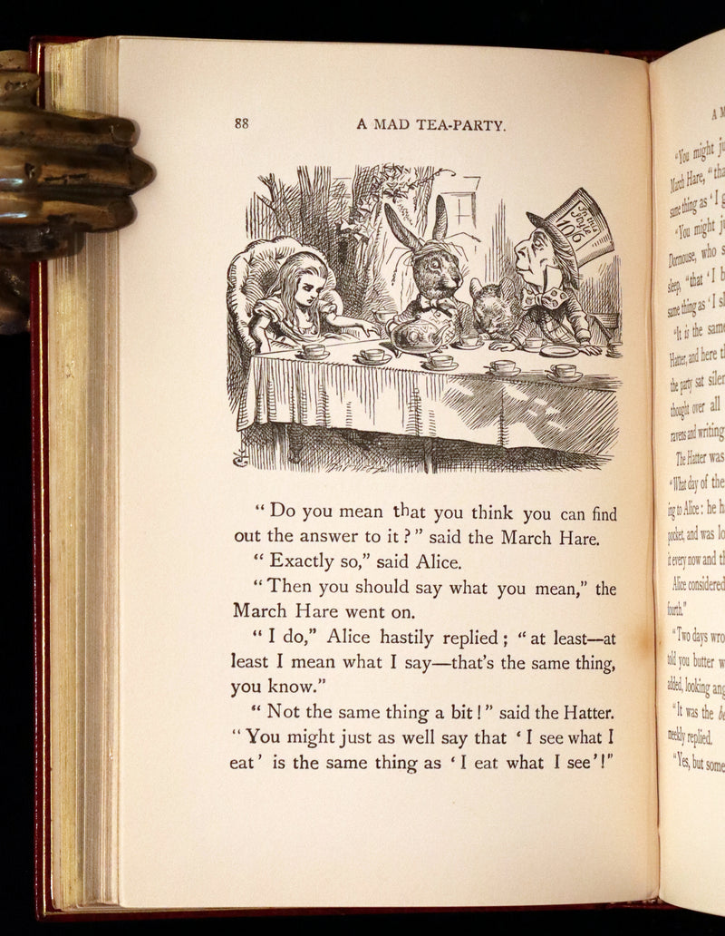 1932 Exquisite Riviere Binding - Alice's Adventures in Wonderland (With) Through the Looking-Glass and What Alice Found There.