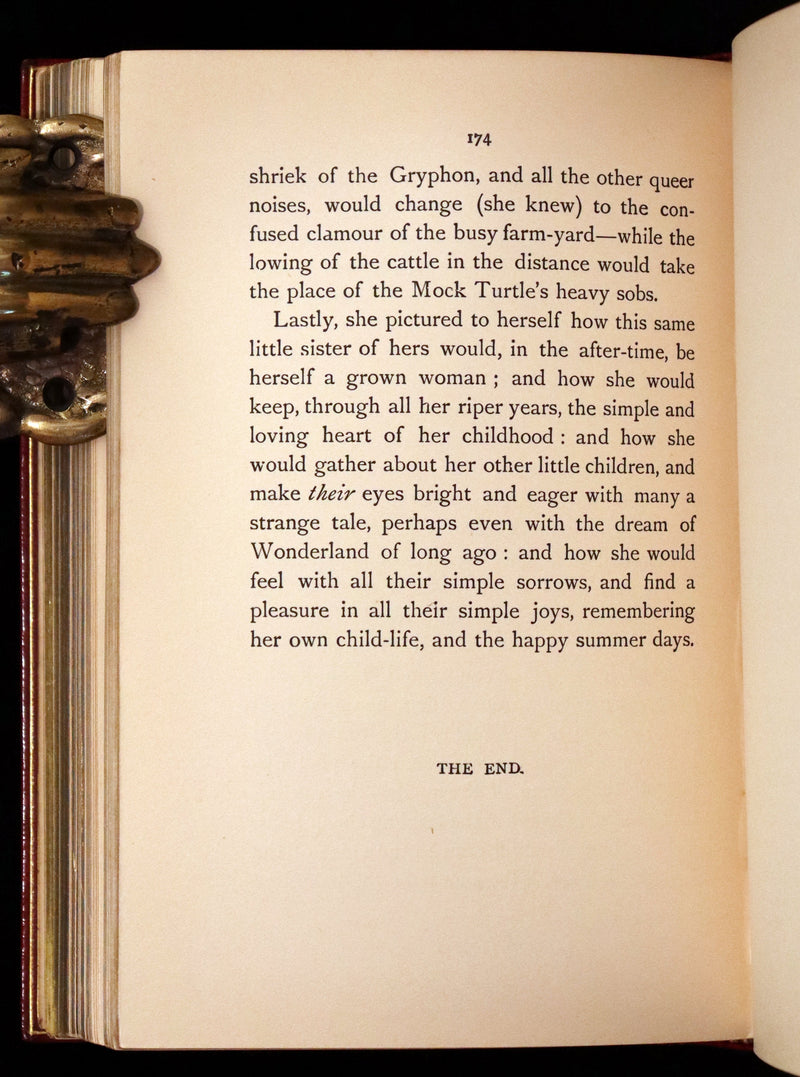 1932 Exquisite Riviere Binding - Alice's Adventures in Wonderland (With) Through the Looking-Glass and What Alice Found There.
