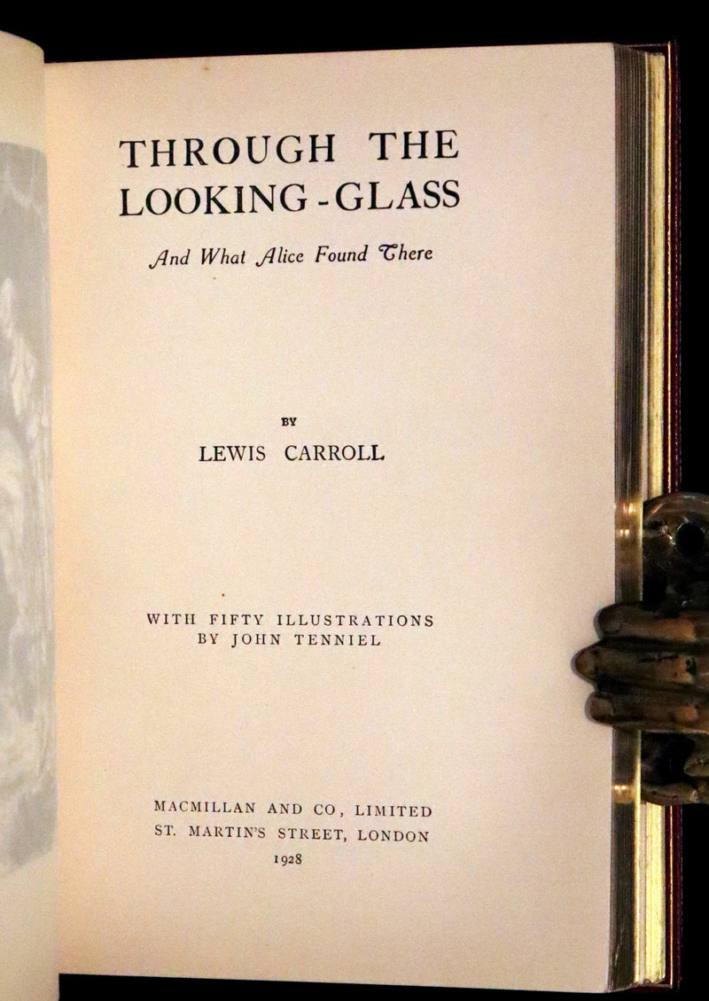 1932 Exquisite Riviere Binding - Alice's Adventures in Wonderland (With) Through the Looking-Glass and What Alice Found There.