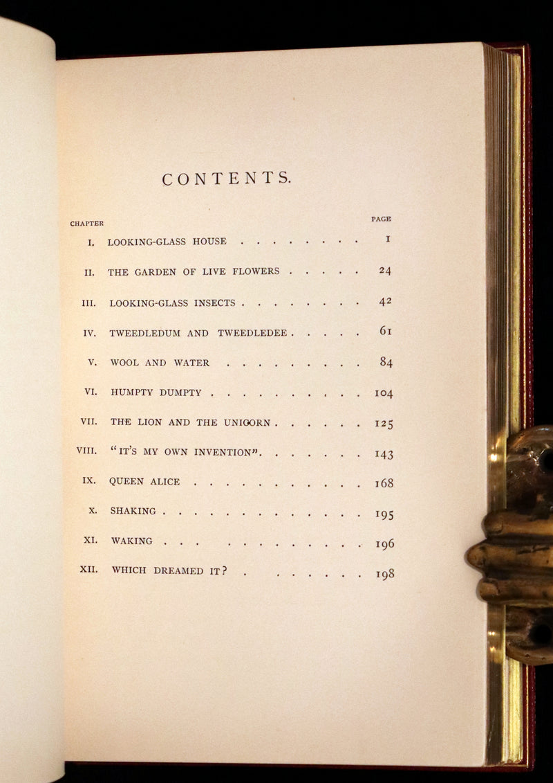 1932 Exquisite Riviere Binding - Alice's Adventures in Wonderland (With) Through the Looking-Glass and What Alice Found There.
