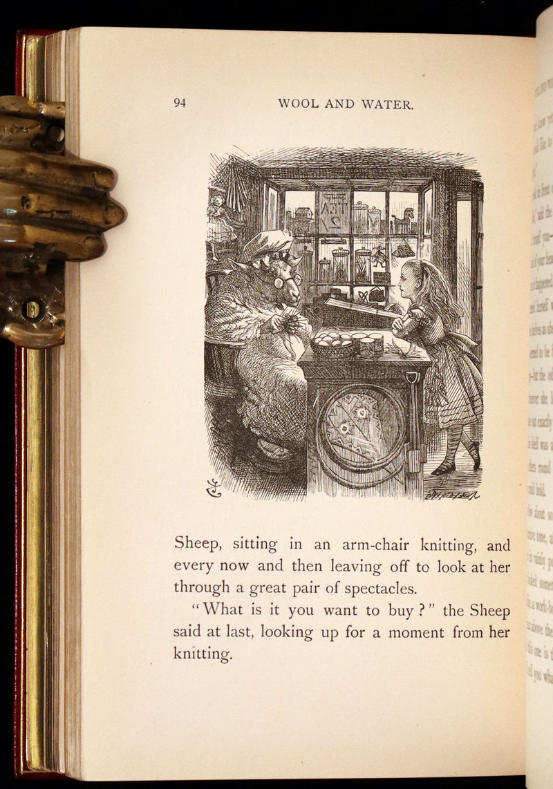 1932 Exquisite Riviere Binding - Alice's Adventures in Wonderland (With) Through the Looking-Glass and What Alice Found There.
