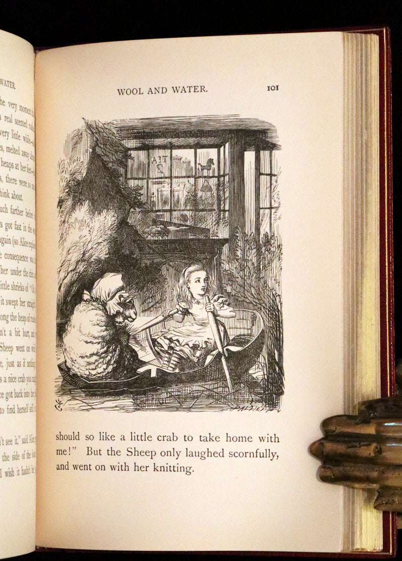 1932 Exquisite Riviere Binding - Alice's Adventures in Wonderland (With) Through the Looking-Glass and What Alice Found There.