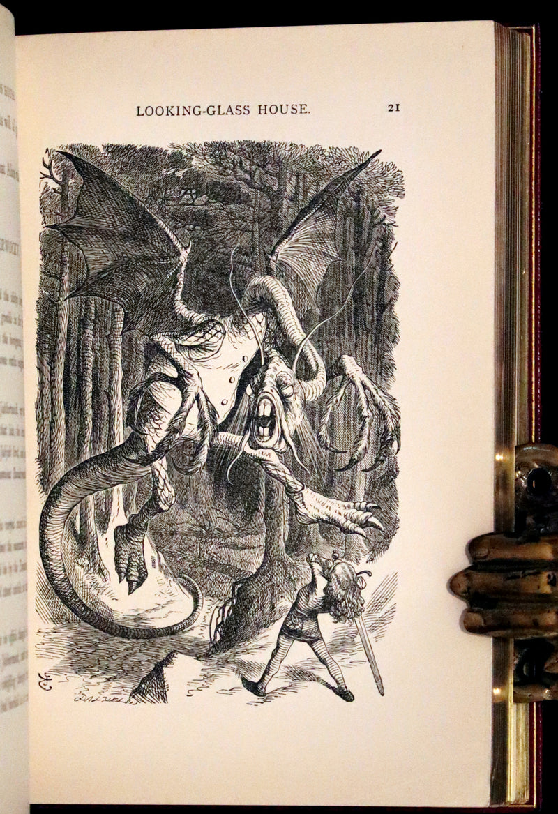 1932 Exquisite Riviere Binding - Alice's Adventures in Wonderland (With) Through the Looking-Glass and What Alice Found There.