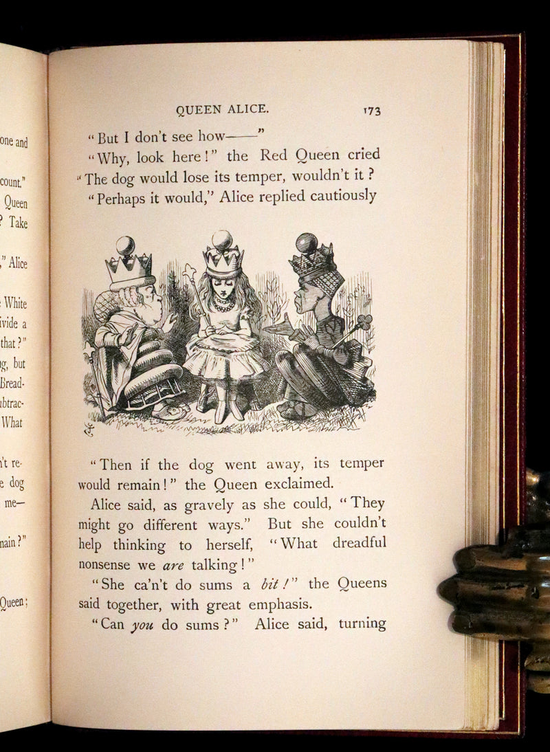 1932 Exquisite Riviere Binding - Alice's Adventures in Wonderland (With) Through the Looking-Glass and What Alice Found There.