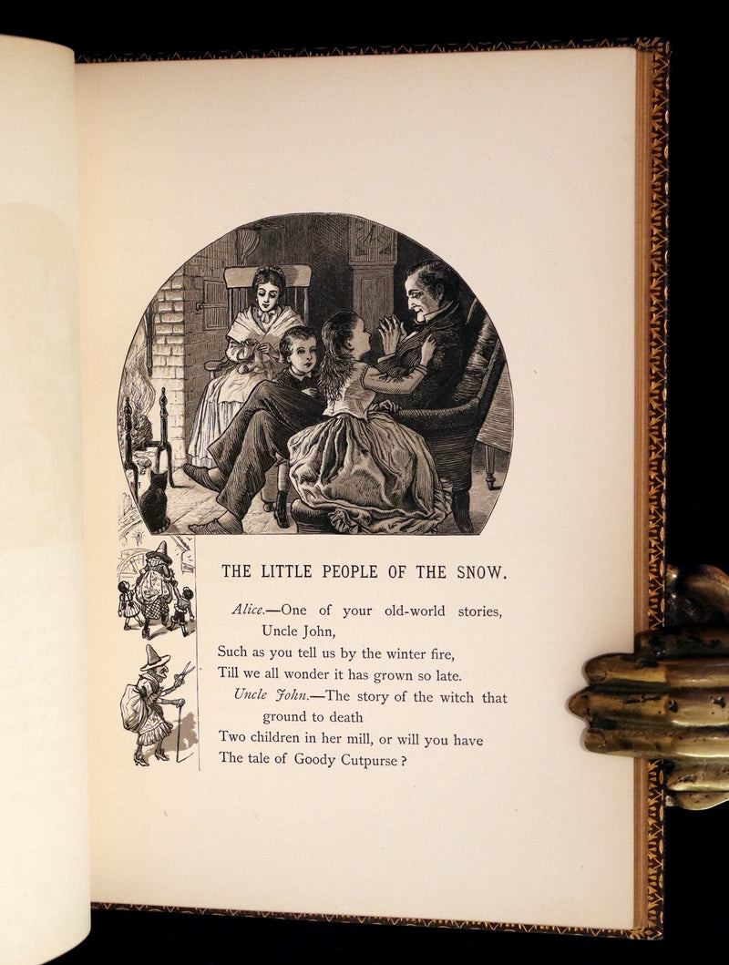 1873 Rare Romantic 1st Edition - The Little People of the Snow by William Cullen Bryant.
