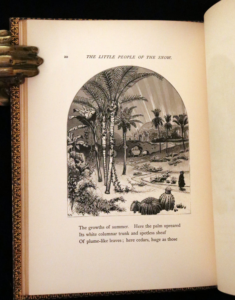 1873 Rare Romantic 1st Edition - The Little People of the Snow by William Cullen Bryant.