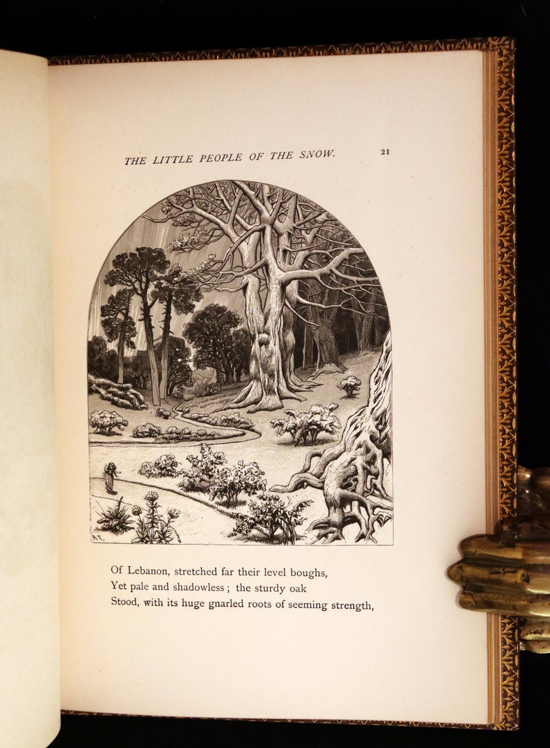 1873 Rare Romantic 1st Edition - The Little People of the Snow by William Cullen Bryant.