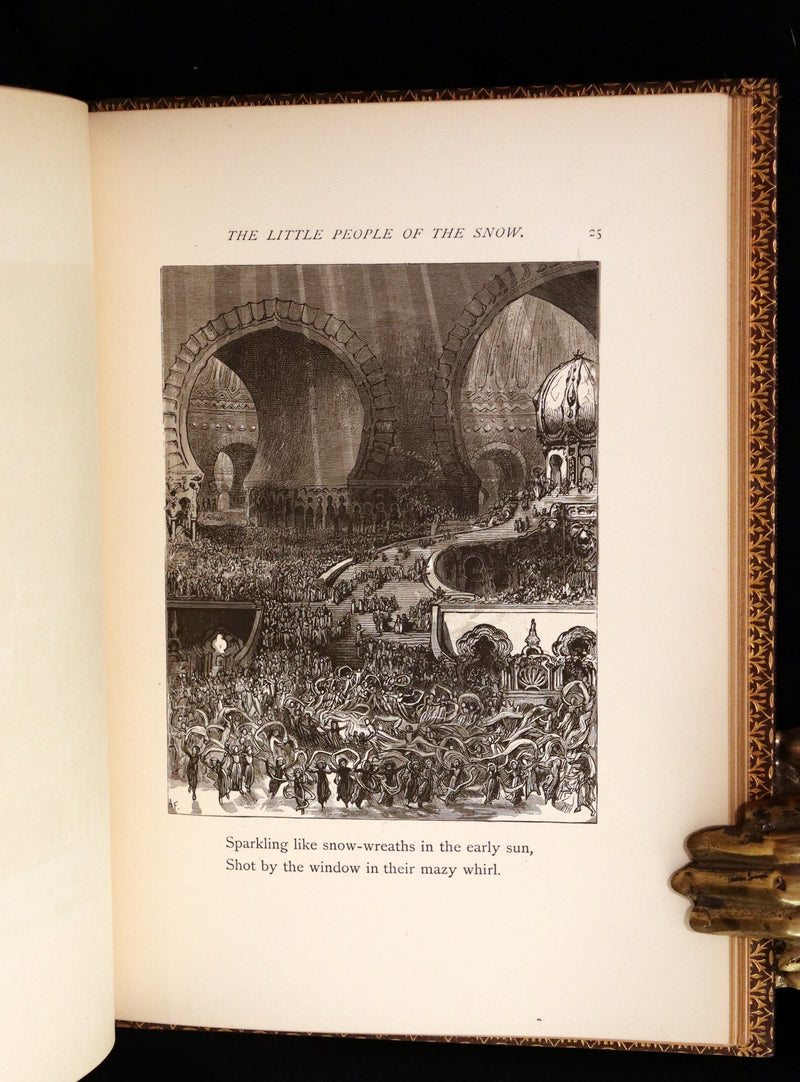 1873 Rare Romantic 1st Edition - The Little People of the Snow by William Cullen Bryant.