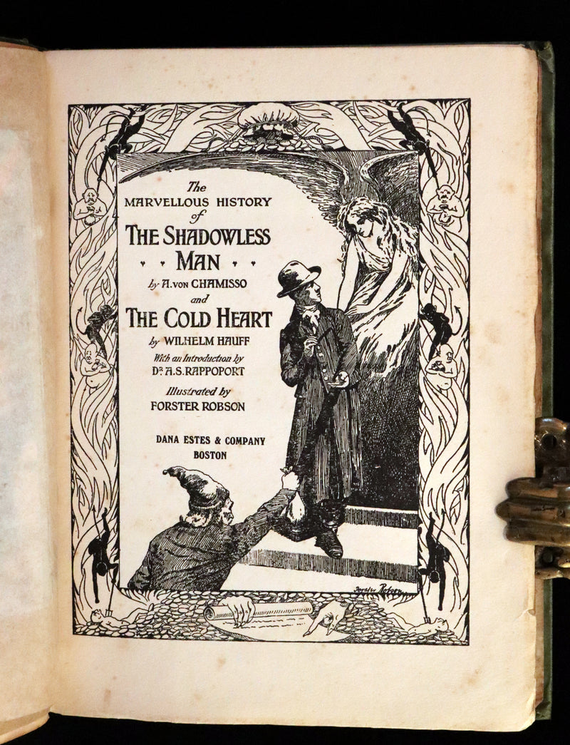 1913 Rare First Edition illustrated by Forster Robson - The Marvellous History of The Shadowless Man and The Cold Heart.