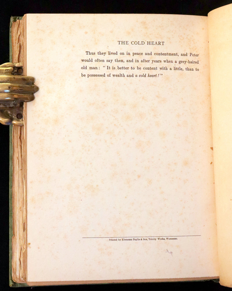 1913 Rare First Edition illustrated by Forster Robson - The Marvellous History of The Shadowless Man and The Cold Heart.