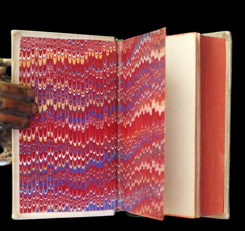 1872 Rare Italian Vellum Chivalry Book Set - Orlando Furioso Di Ludovico Ariosto - The Frenzy of Orlando.