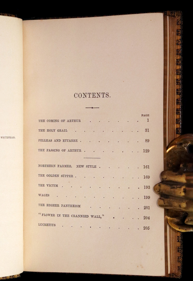 1870 First Edition in a beautiful Binding - Legend of King Arthur - The HOLY GRAIL by Alfred Tennyson.