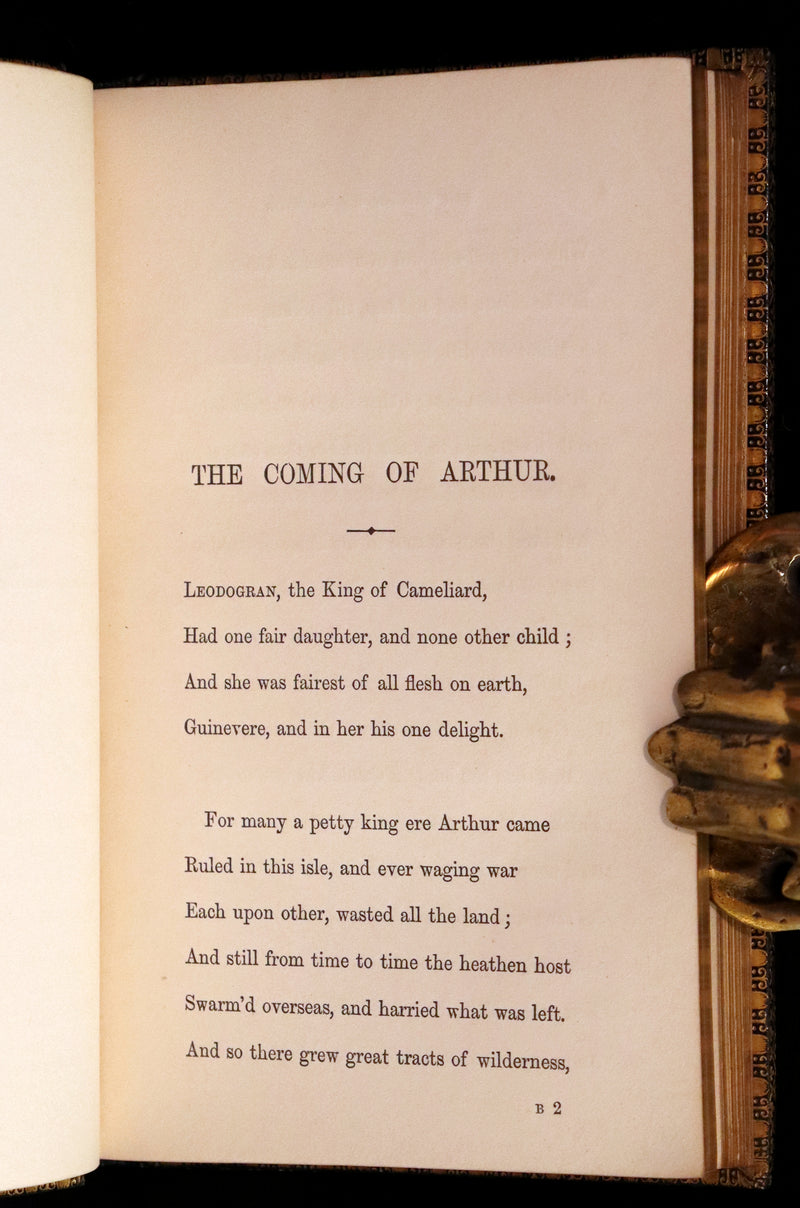 1870 First Edition in a beautiful Binding - Legend of King Arthur - The HOLY GRAIL by Alfred Tennyson.