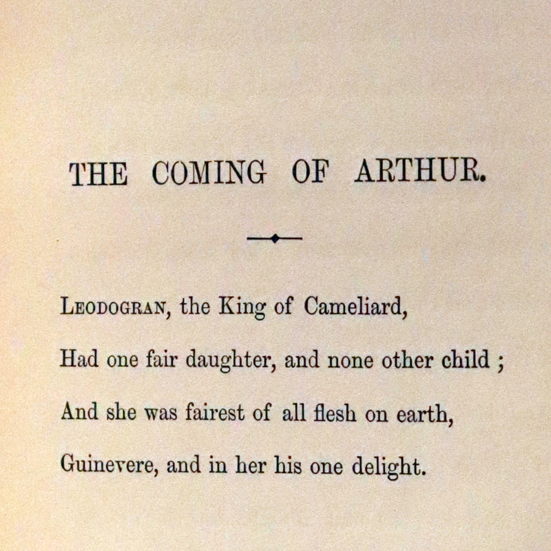 1870 First Edition in a beautiful Binding - Legend of King Arthur - The HOLY GRAIL by Alfred Tennyson.