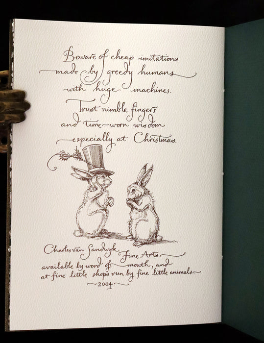 2004 Scarce First Edition - Mr. Rabbit's Christmas Wish Translated for Humans by Charles van Sandwyk.