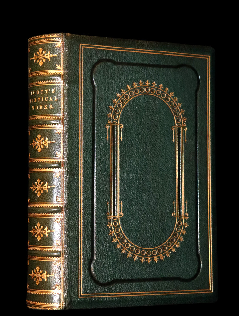 1880 Rare Victorian Book ~ The Poetical Works of Sir Walter Scott, Illustrated.