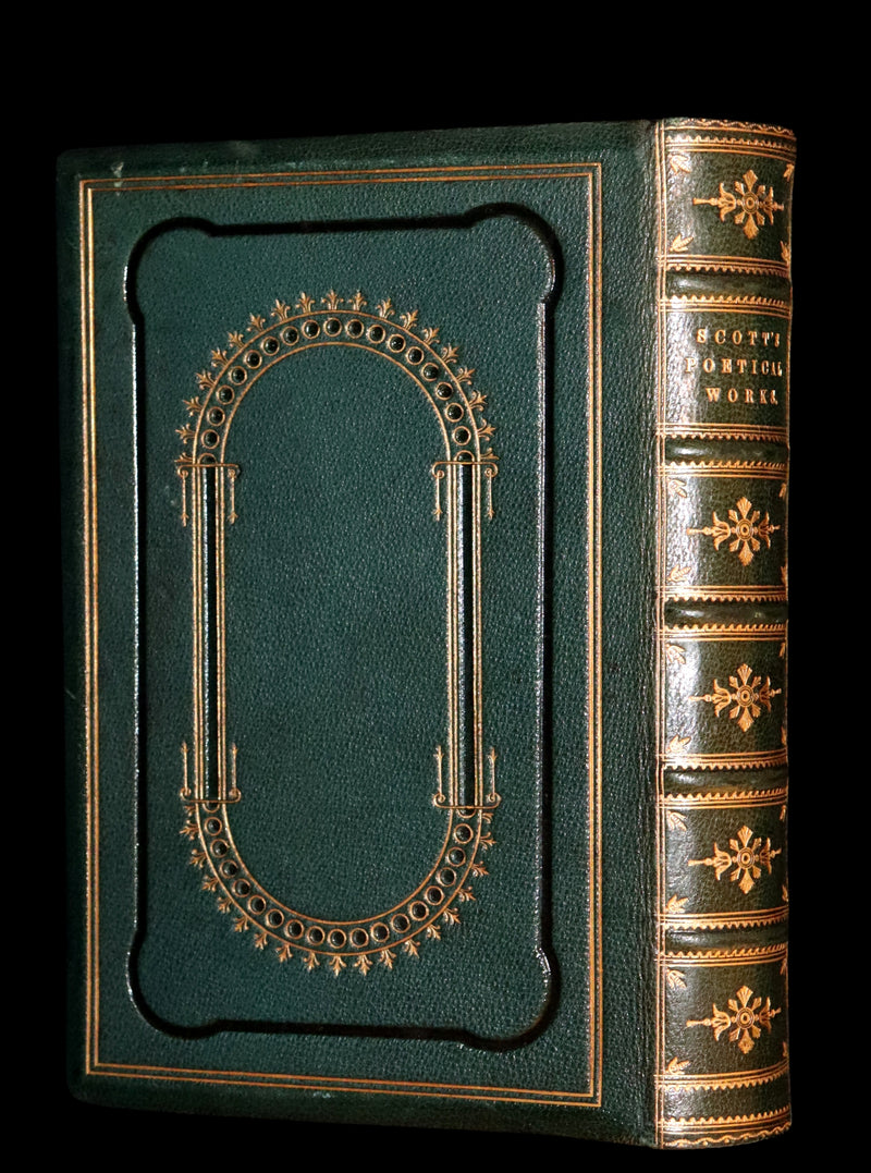 1880 Rare Victorian Book ~ The Poetical Works of Sir Walter Scott, Illustrated.