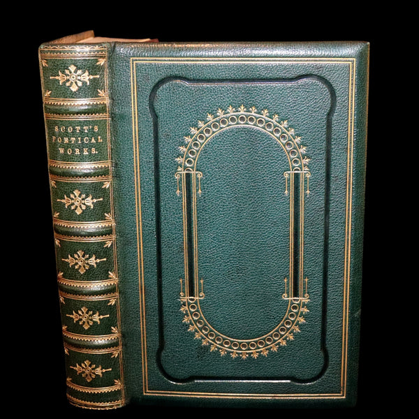 1880 Rare Victorian Book ~ The Poetical Works of Sir Walter Scott, Illustrated.