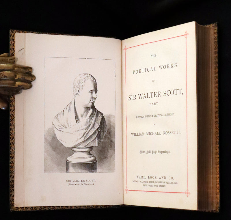 1880 Rare Victorian Book ~ The Poetical Works of Sir Walter Scott, Illustrated.