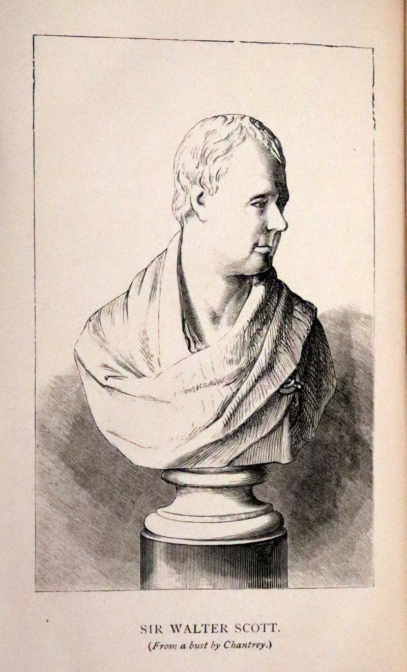 1880 Rare Victorian Book ~ The Poetical Works of Sir Walter Scott, Illustrated.