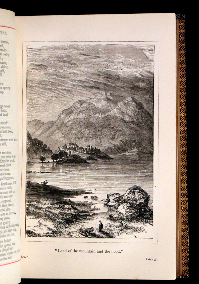 1880 Rare Victorian Book ~ The Poetical Works of Sir Walter Scott, Illustrated.