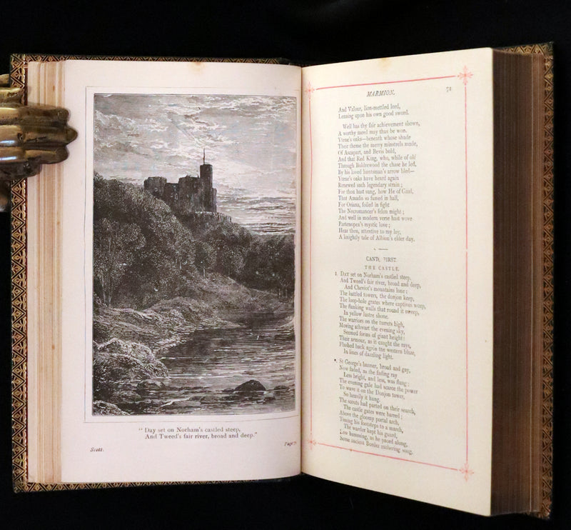 1880 Rare Victorian Book ~ The Poetical Works of Sir Walter Scott, Illustrated.