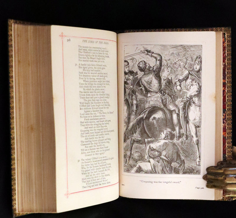 1880 Rare Victorian Book ~ The Poetical Works of Sir Walter Scott, Illustrated.