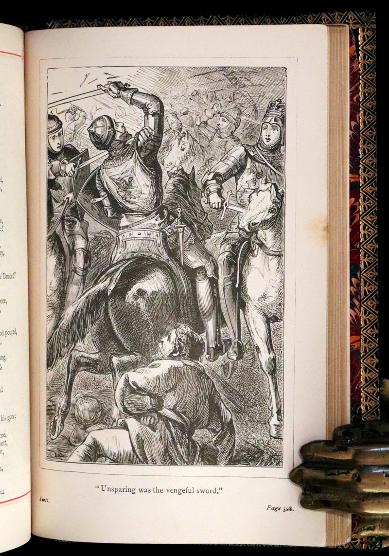 1880 Rare Victorian Book ~ The Poetical Works of Sir Walter Scott, Illustrated.