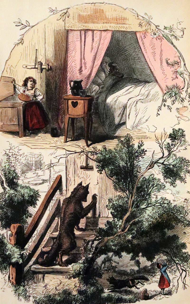 1890 Scarce color illustrated French Book ~ Contes de Fees - FAIRY TALES by Perrault.