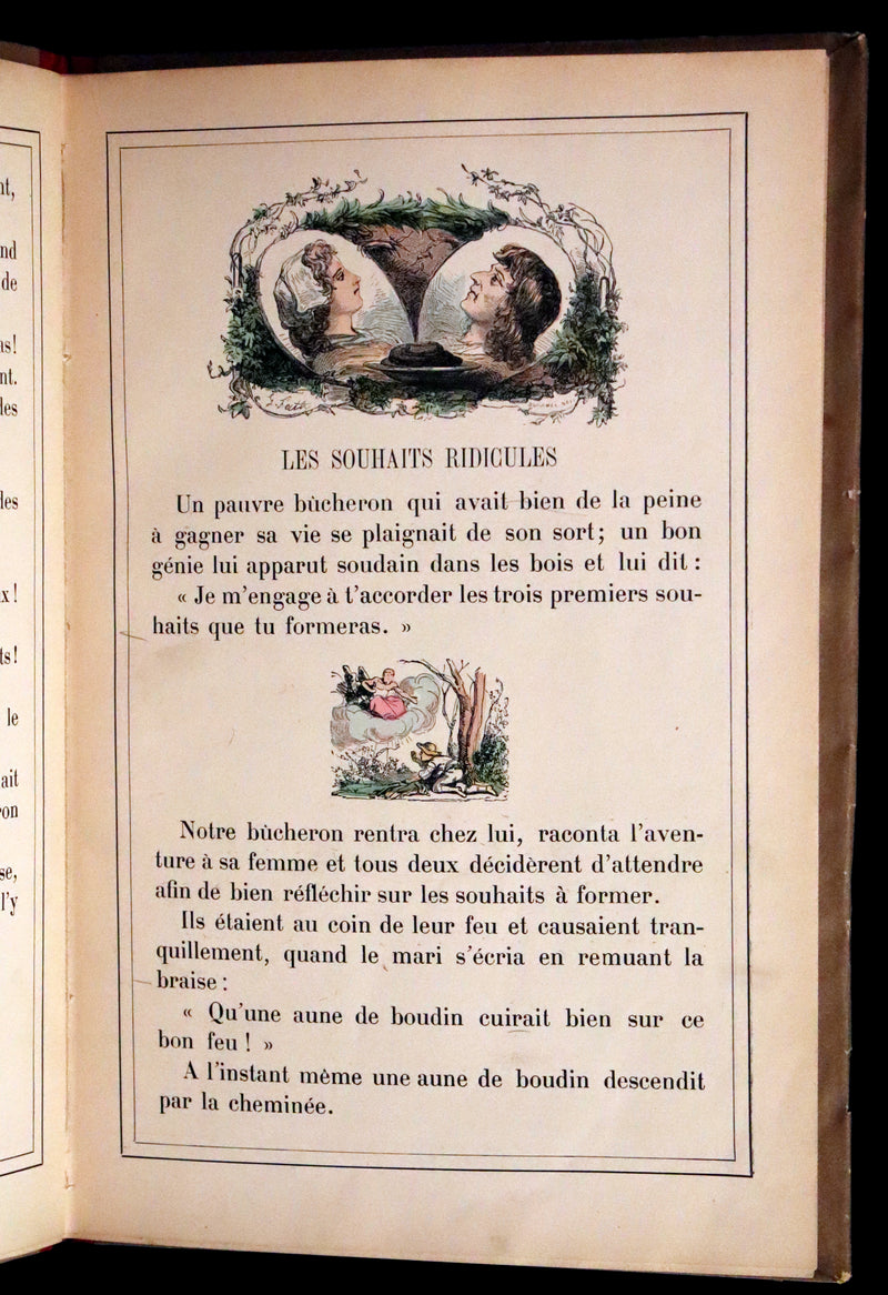 1890 Scarce color illustrated French Book ~ Contes de Fees - FAIRY TALES by Perrault.