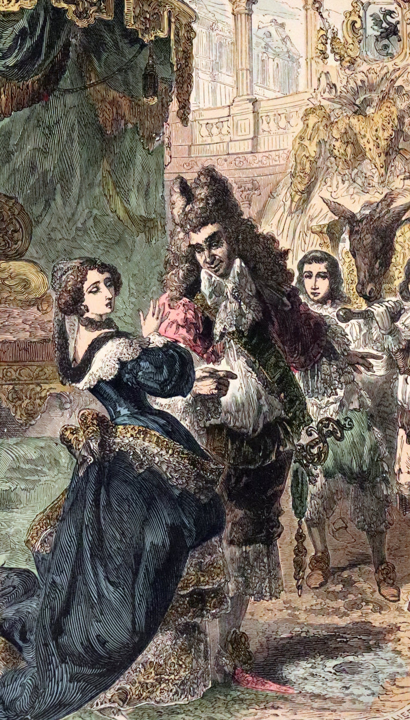 1890 Scarce color illustrated French Book - FAIRY TALES by Charles Perrault - Contes de Fees.