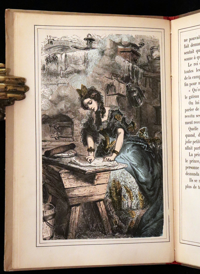 1890 Scarce color illustrated French Book ~ Contes de Fees - FAIRY TALES by Perrault.