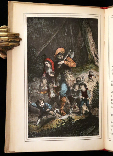 1890 Scarce color illustrated French Book ~ Contes de Fees - FAIRY TALES by Perrault.