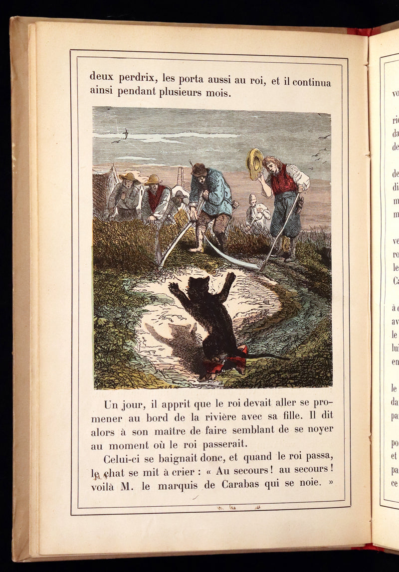 1890 Scarce color illustrated French Book ~ Contes de Fees - FAIRY TALES by Perrault.