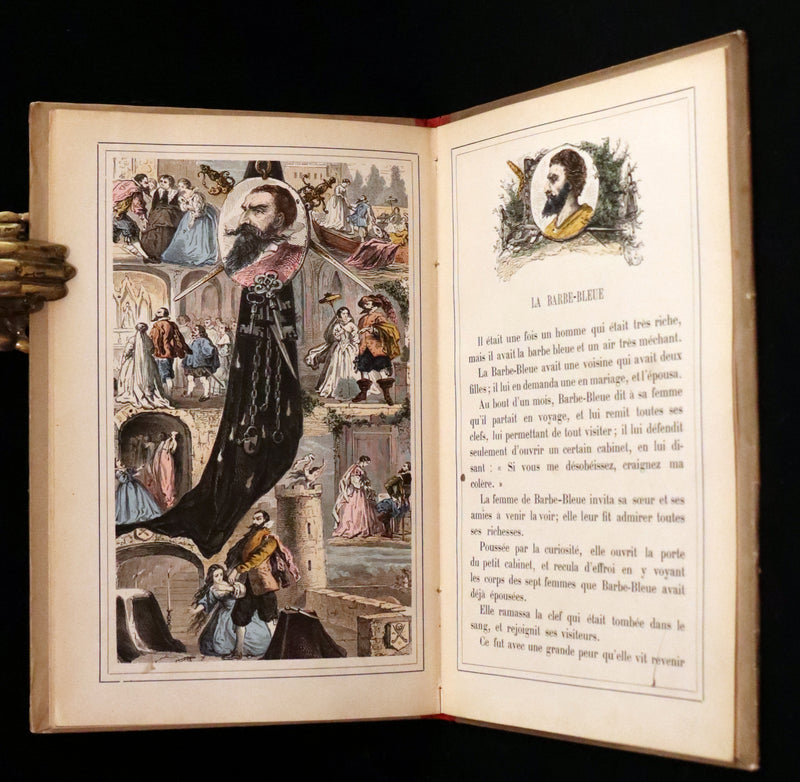 1890 Scarce color illustrated French Book ~ Contes de Fees - FAIRY TALES by Perrault.