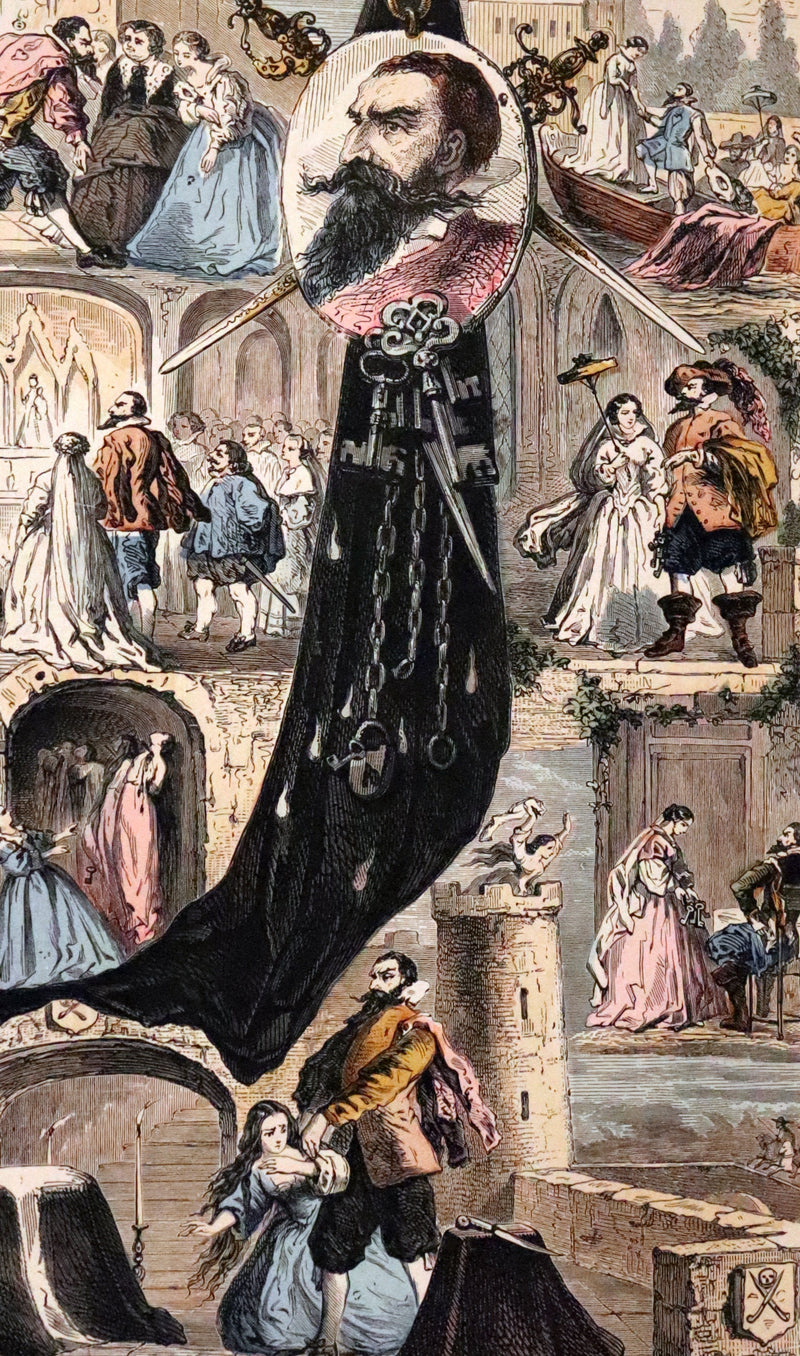 1890 Scarce color illustrated French Book - FAIRY TALES by Charles Perrault - Contes de Fees.